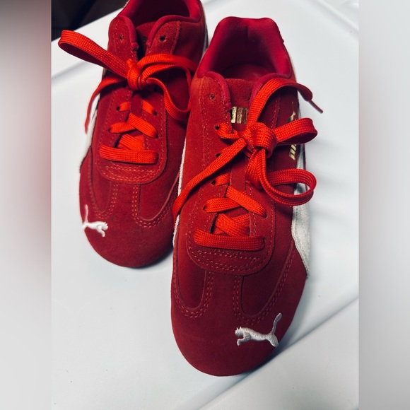 Puma Speedcat EUC Sneakers colorful Balletcore Red Suede Activewear Women’s sz 6 - Picture 4 of 13